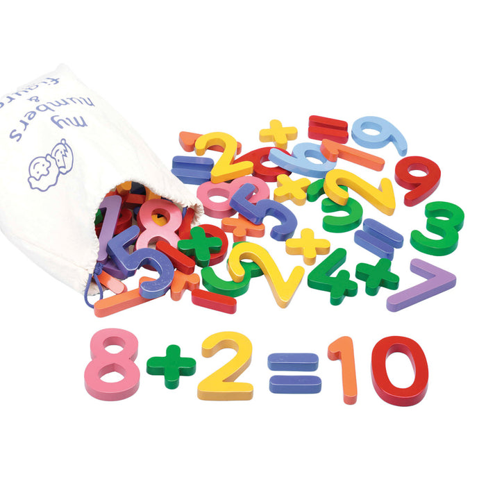 60 Wooden Numbers In A Bag