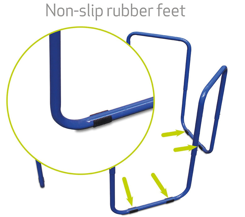 Set of 3 Tuff Trays (100cm) and Stand - Black, Blue & Green