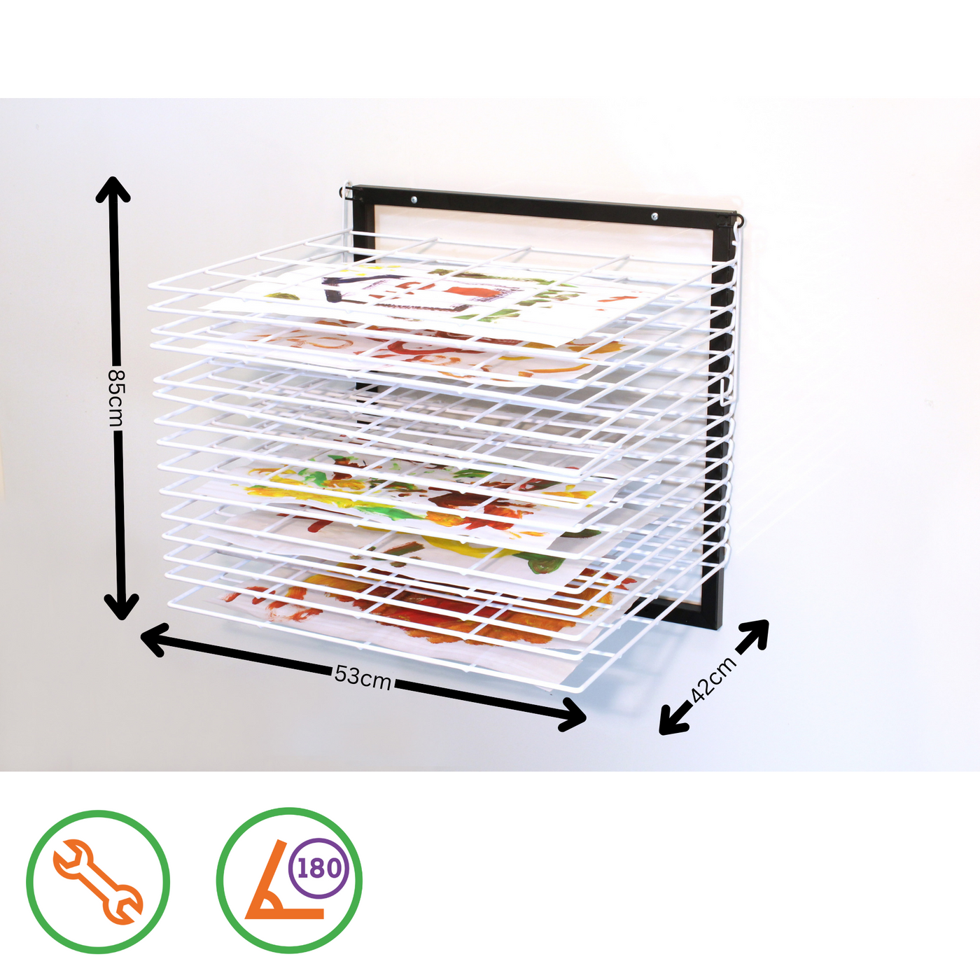 15 Shelf Wall Mounted Drying Rack | Educational Toys