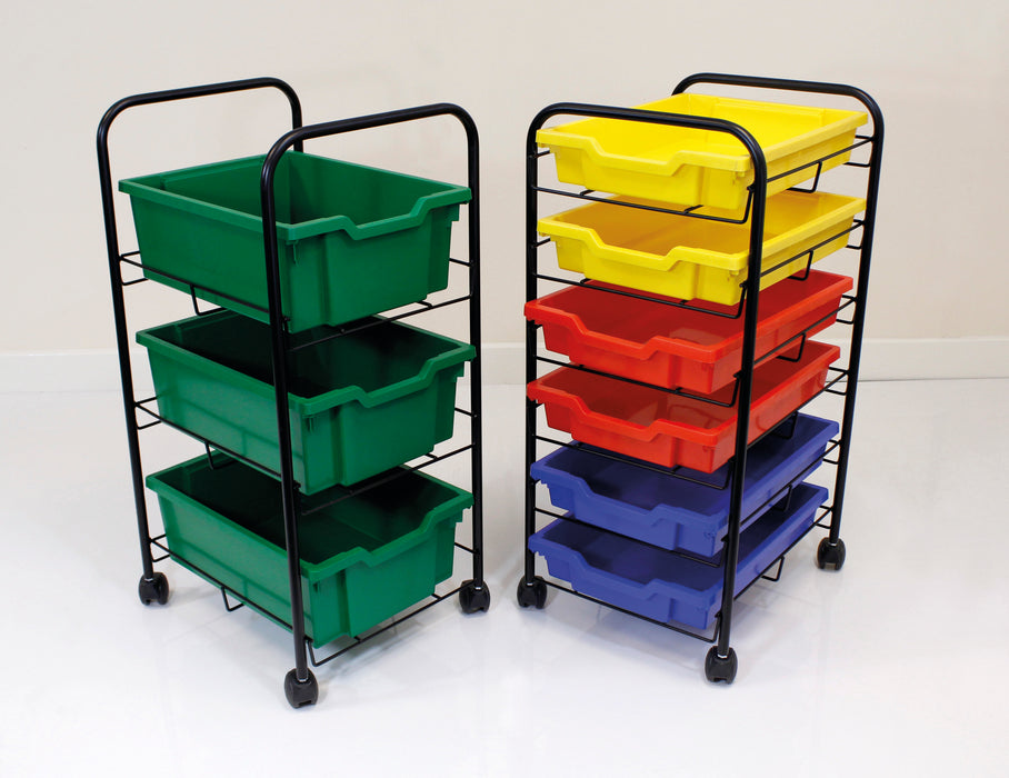 6 Shallow Tray Storage Unit With Shallow Plastic Trays