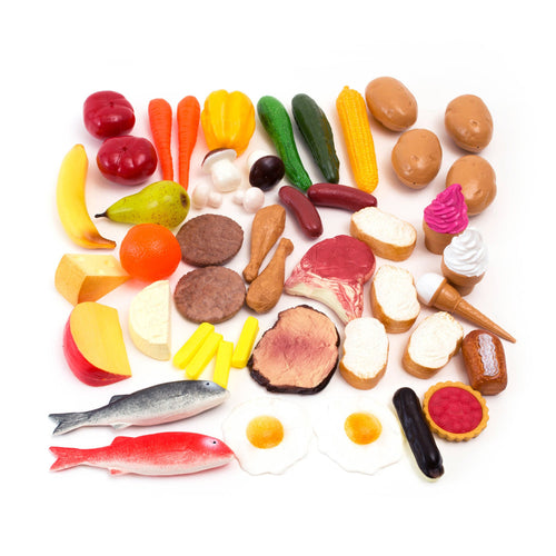 Assorted plastic foods