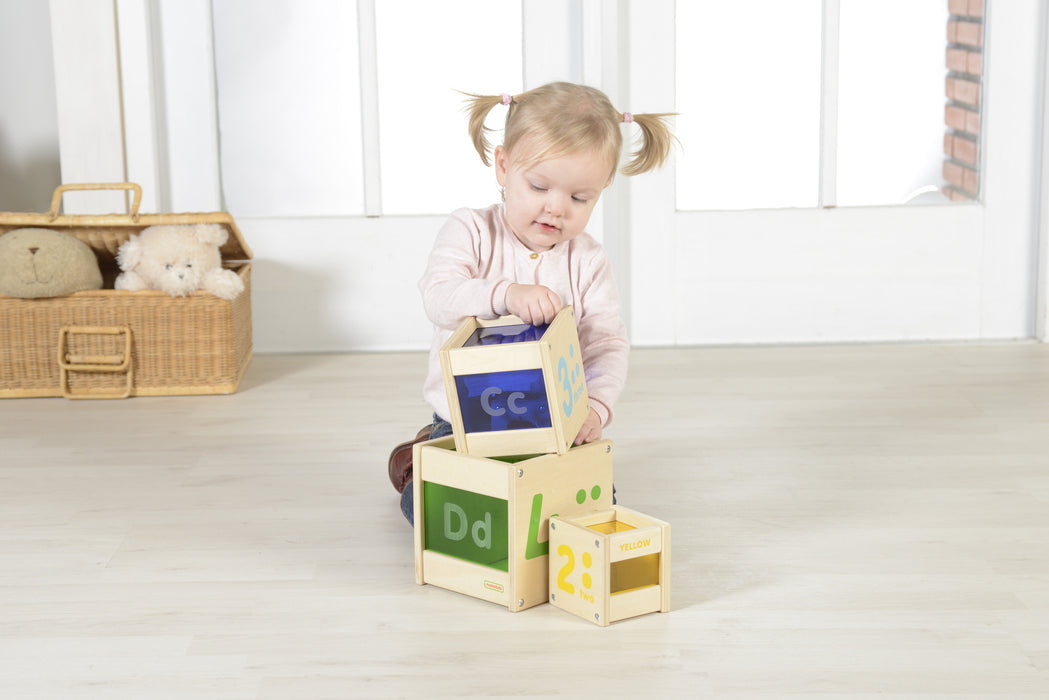 Wooden Colour Discovery Stacking Cubes