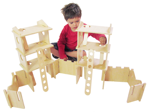 Happy Architect Tower Set - 26 Natural Pieces - Reduced To Clear!