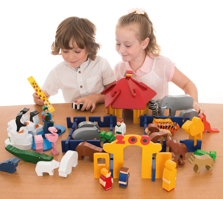 Wooden Zoo Play Set
