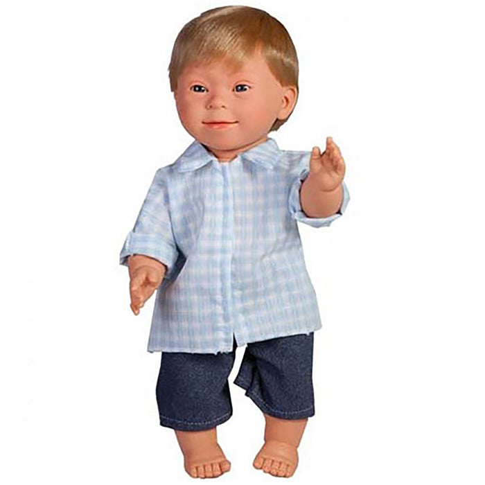 Boy Doll With Down Syndrome With Blonde Hair