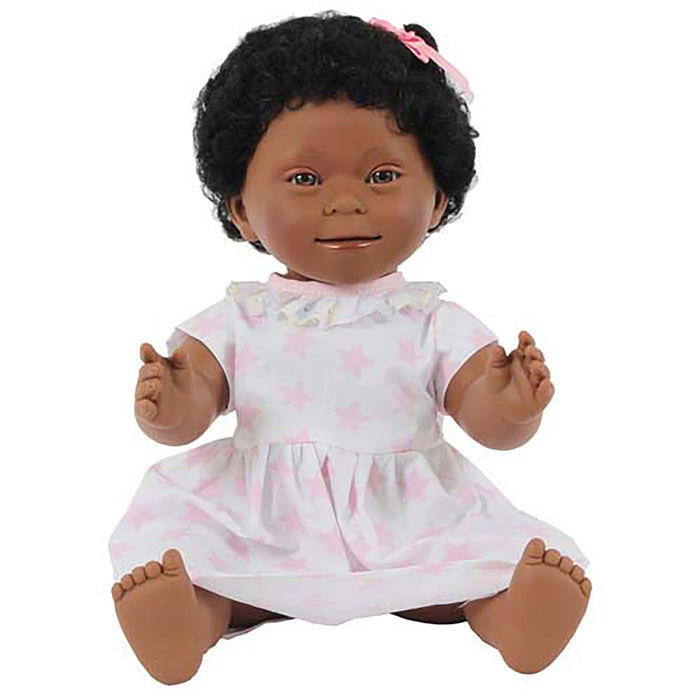 Girl Doll With Down Syndrome With Dark Skin