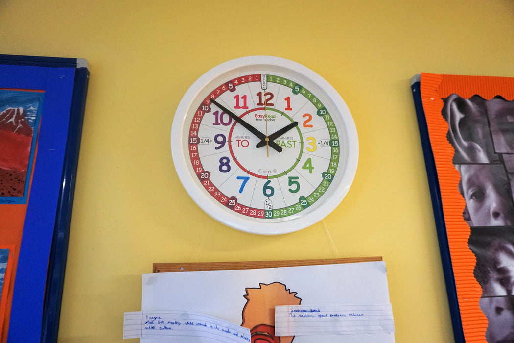 EasyRead Time Teacher Rainbow Wall Clock