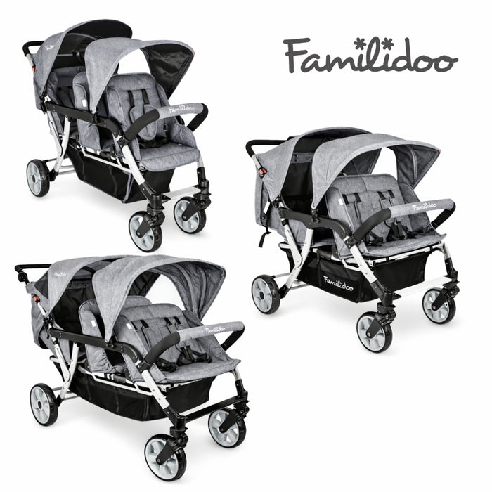 4 Seater grey Colour Stroller 