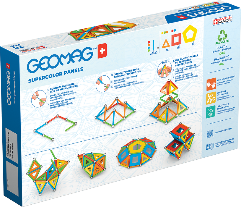 Geomag Supercolor Panels Recycled 78pcs
