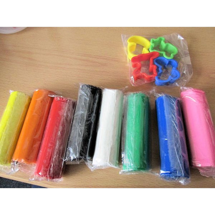 Plasticine FunTUBulous - 8 Colours & 4 Cutters