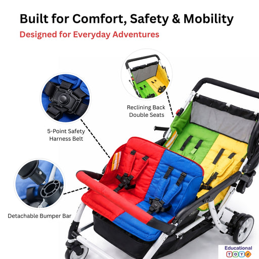 4 Seater Multi Colour Stroller design